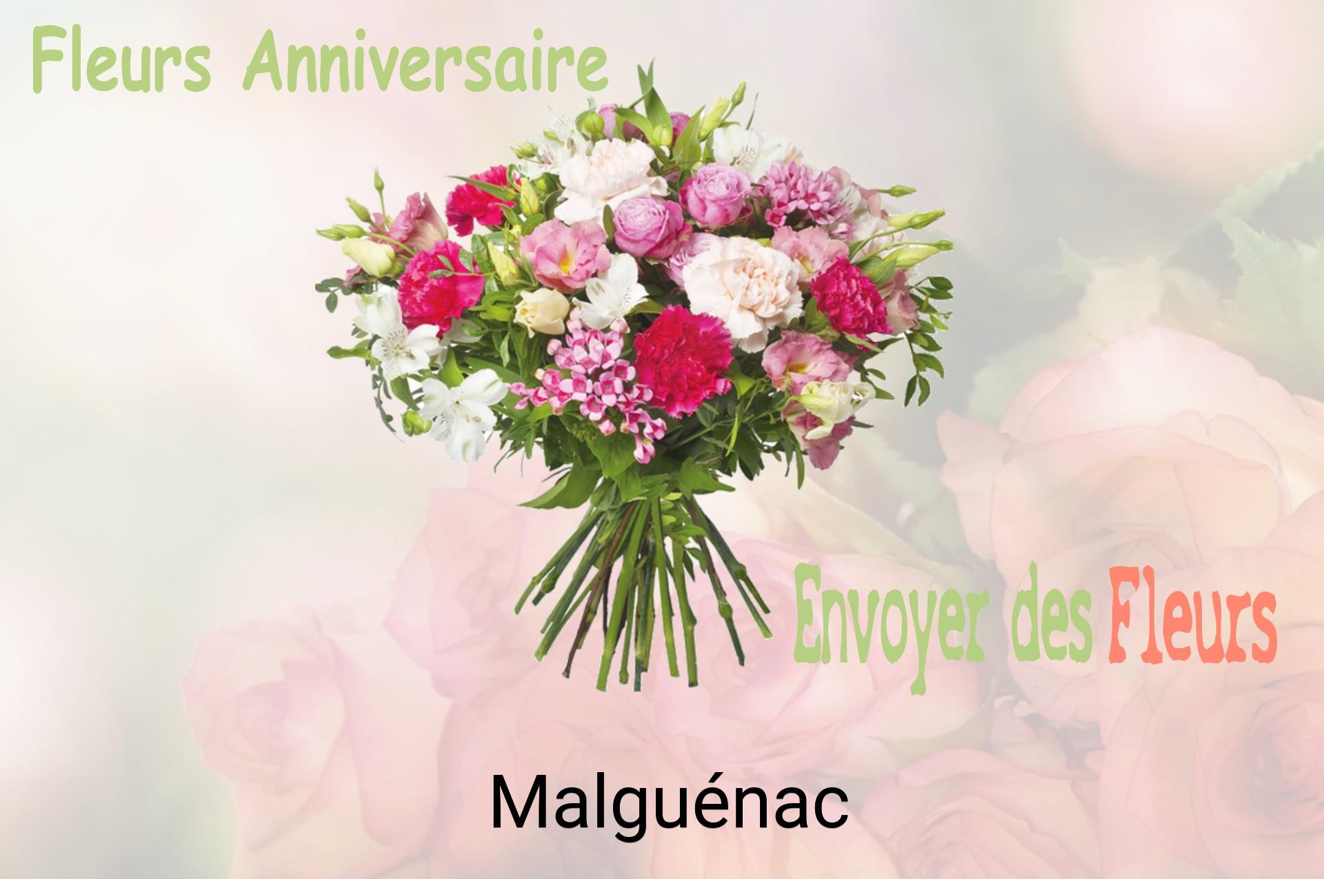 Bouquet de fleurs d’anniversaire livré à Malguénac