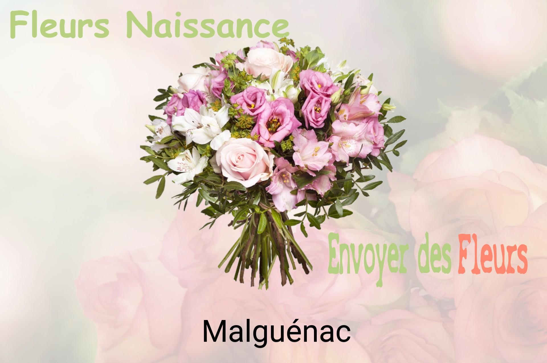 Bouquet de fleurs de naissance livré à Malguénac